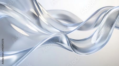 Elegant Transparent Waves of Light Creating Fluid Motion Effect