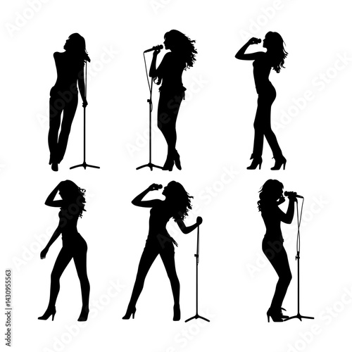 Vocalist Performance Silhouette Graphic