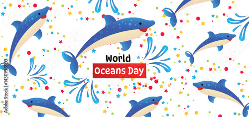 World Ocean Day Marine Life Awareness Illustration