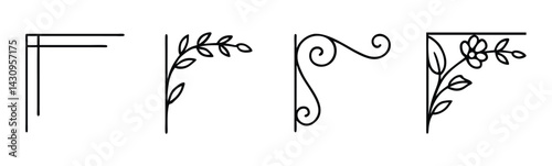 Decorative Corner Frame Element Set