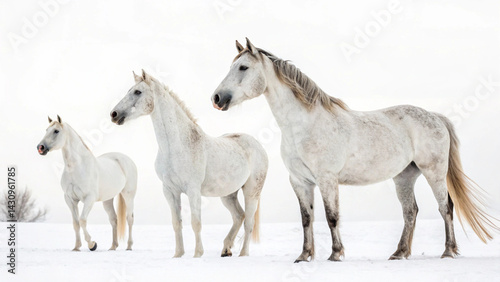 Stunning Horse Pictures on White Backdrops