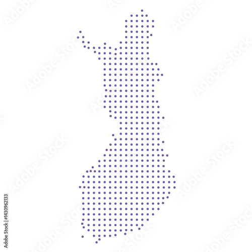 Finland map dotted pattern design purple circle