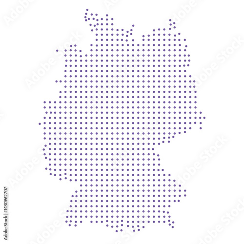 germany map dotted pattern design purple circle
