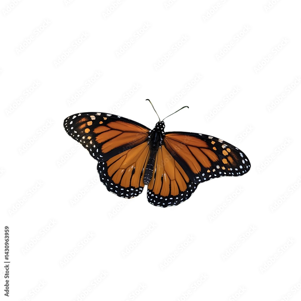 Fototapeta premium butterfly on white