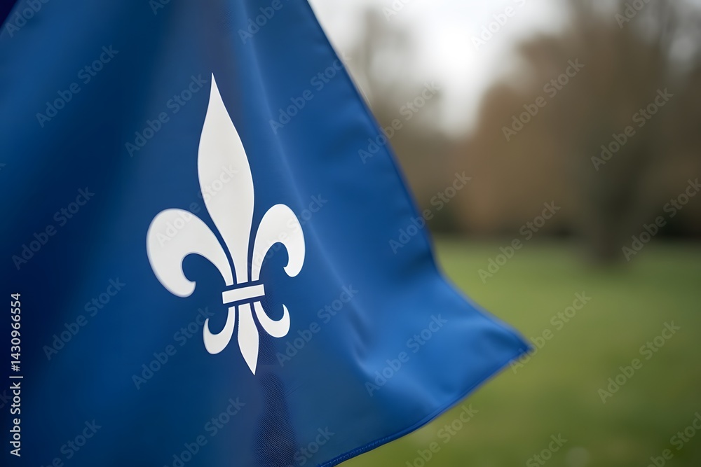 Naklejka premium Flag of Quebec