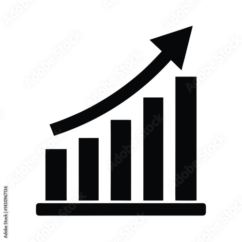Growth Chart Icon Vector Illustration
