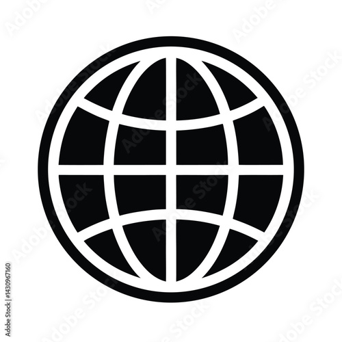 Internet Globe Icon Vector Illustration