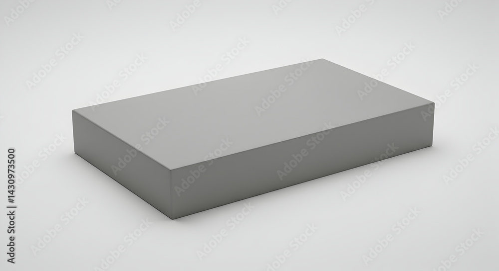 Abstract Rectangular Block In Neutral Color With Sharp Geometric Details Abstract Rectangular Block In Neutral Color With Sharp Geometric Details