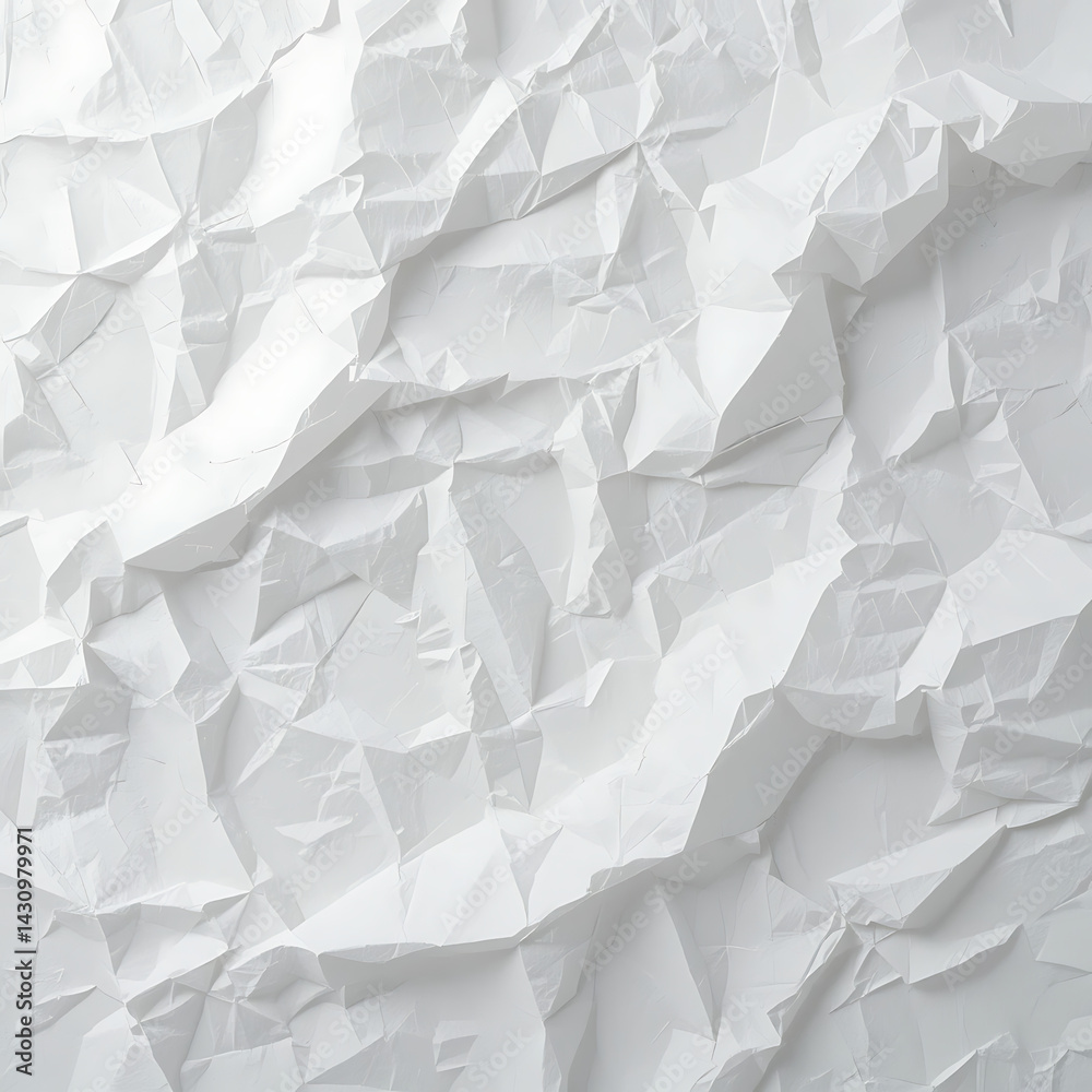 Obraz premium Abstract White Crumpled Paper Texture Background