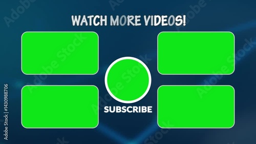 End Screen Video Template green screen chroma key.