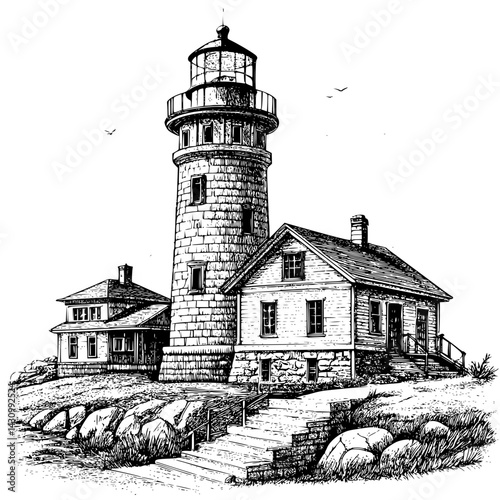 lighthouse on the island