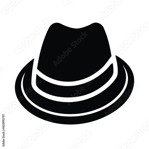 fedora hat icon vector illustration