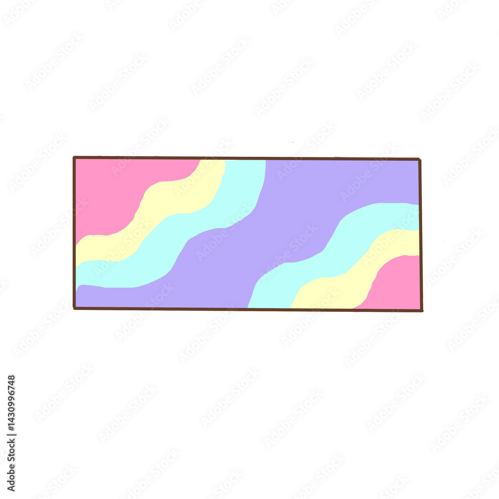 Naklejka premium Pastel Waves on Canvas