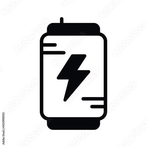 Get your hands on this trendy glyph icon of energy drink can