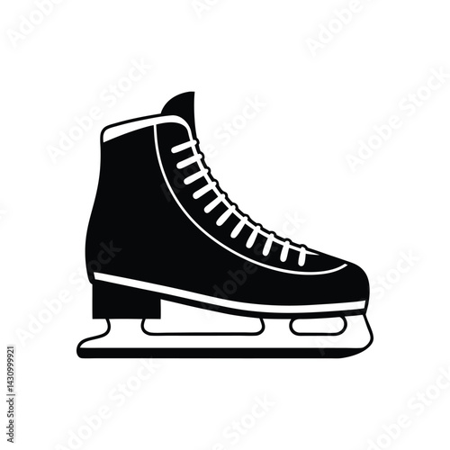 Silhouette of an ice skate Art & Illustration
