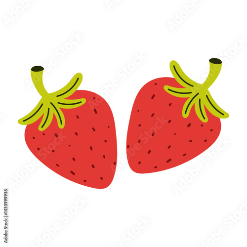 Obraz na płótnie Strawberry. Summer berry. Vector illustration. w salonie