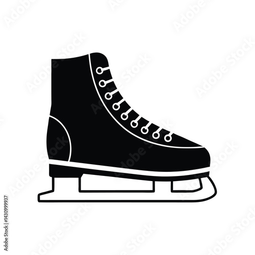 Silhouette of an ice skate Art & Illustration