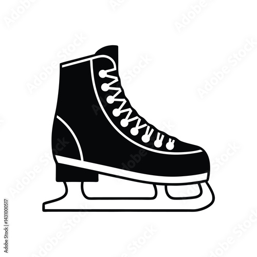 Silhouette of an ice skate Art & Illustration