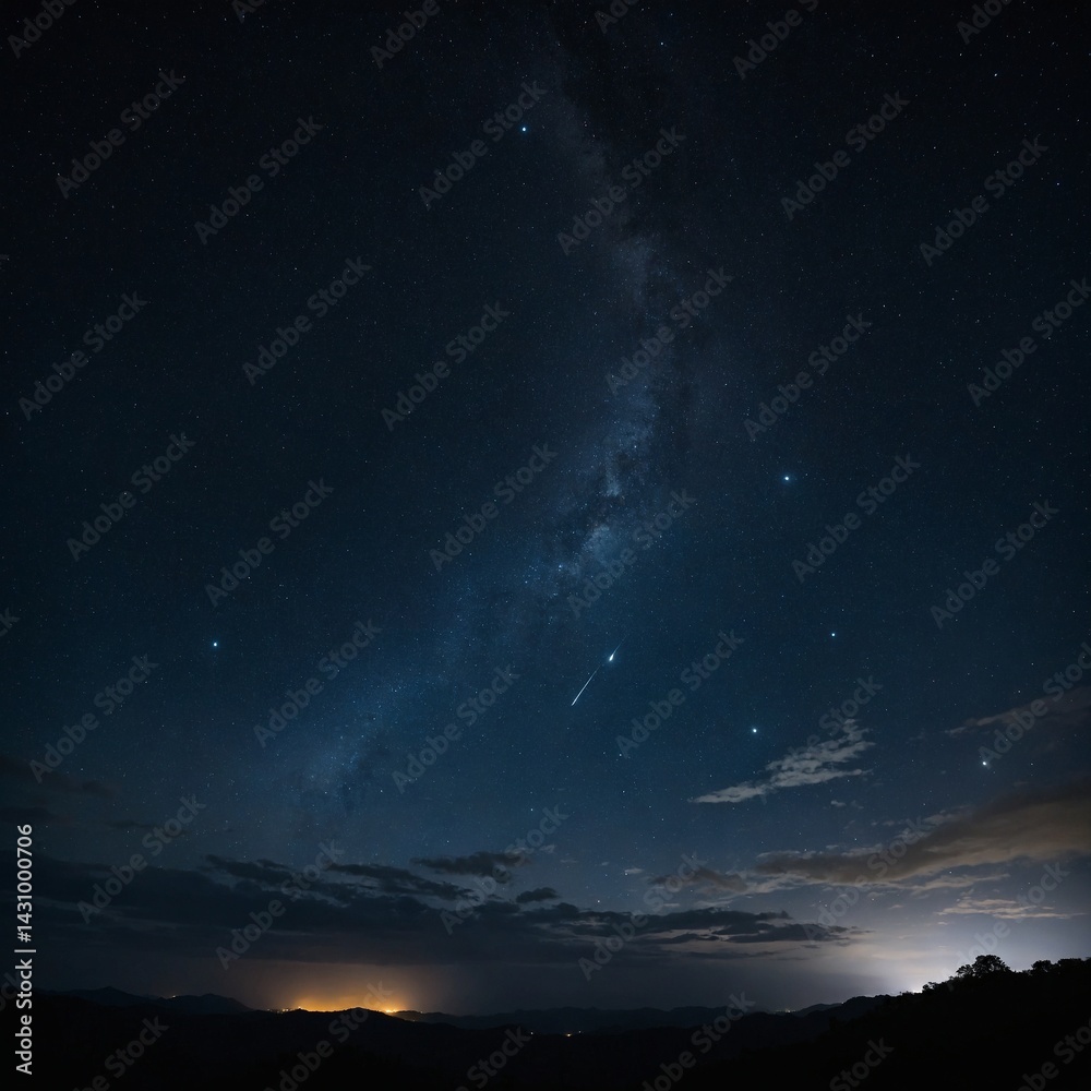 Naklejka premium night sky with stars background 