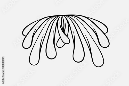 Random Shapes Organic Blobs. Outline 2d vector image. Sticker for social media. Backdrop