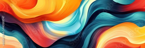 Obraz  z motywem Abstract vibrant fluid art