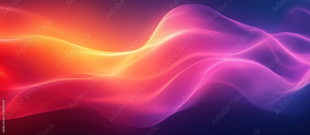 Fototapeta premium Abstract Wave, Digital Art, Dark Background, Vibrant Colors, Website Design