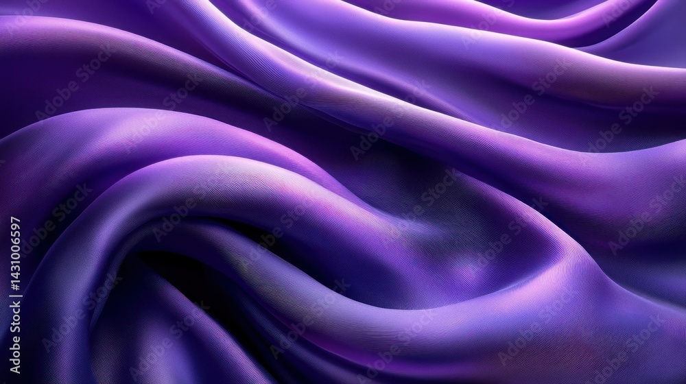 Fototapeta premium Flowing, vibrant purple fabric