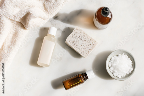 Skin care natural cosmetics. Beauty concept for face and body care