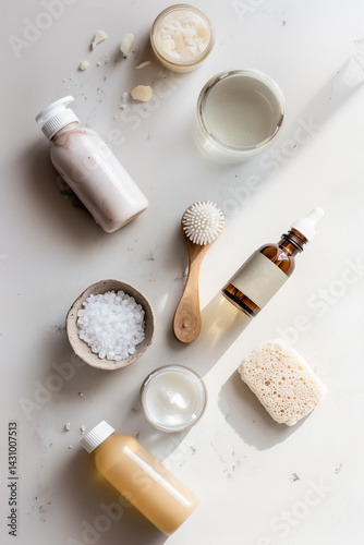 Skin care natural cosmetics. Beauty concept for face and body care