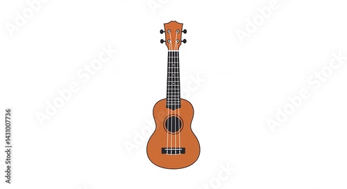 Ukulele illustration flat design graphic