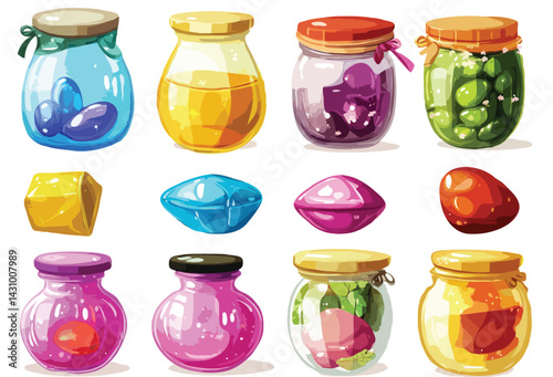 glass jar vector art