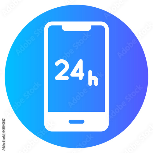 24 hours gradient icon