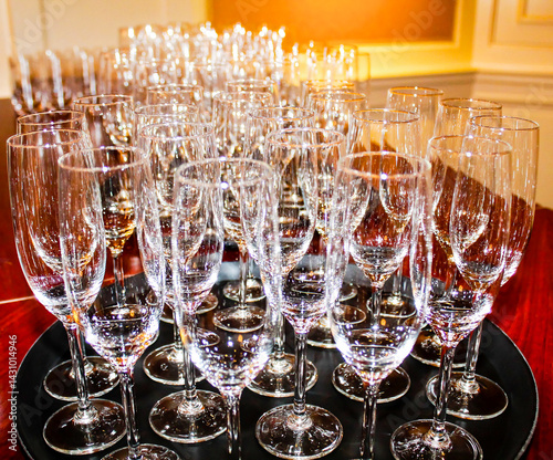 Elegant Glassware Arrangement on Tray