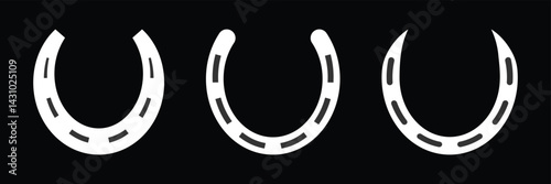horseshoe horse icon sign vector
