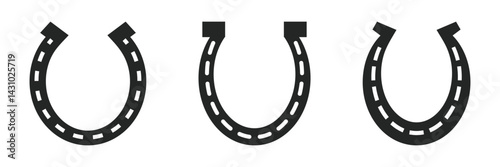 horseshoe icon vector illustration.