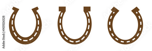 lucky horseshoe vector icon