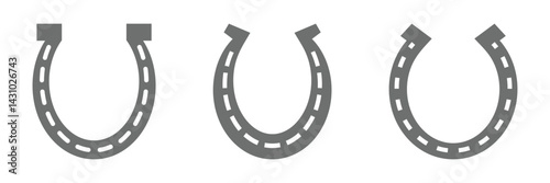 Horseshoe icon set.