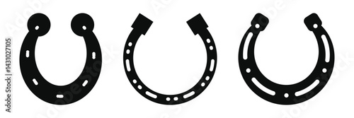 Horseshoe icon set.