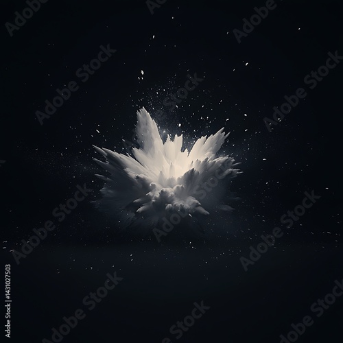 Abstract explosion in dark space