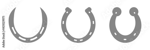Horseshoe icon set.