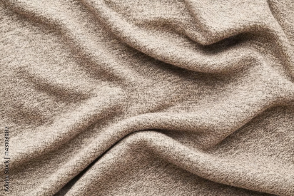 A close-up view of soft, textured fabric displaying natural folds and a neutral beige color. A close-up view of soft, textured fabric displaying natural folds and a neutral beige color.