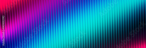 Futuristic neon ribbed fractal glass waves textures blend into mesmerizing gradient. Bold and dynamic design blending bright colors and geometry visuals full of energy and rhythm. Vector illustration