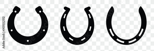 horseshoe silhouette simple flat vector
