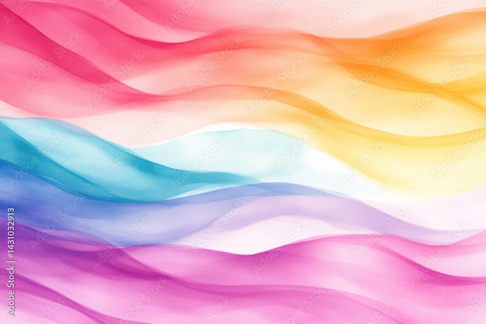 Fototapeta premium Colorful abstract waves in vibrant tones.