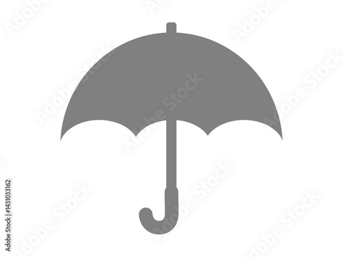 傘のシルエットアイコン（雨のマーク）