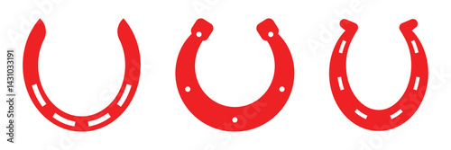 horseshoe horse icon sign vector