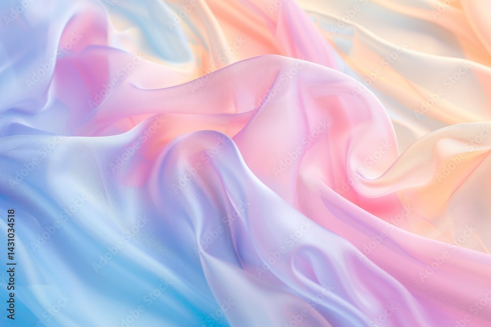 Obraz premium Abstract Pastel Fabric Texture with Delicate Waves