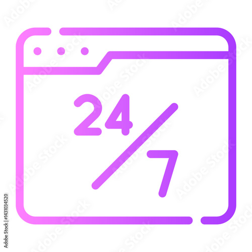 24 hours gradient icon