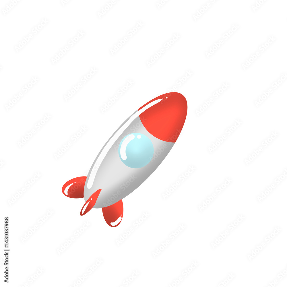 Fototapeta premium rocket on white background