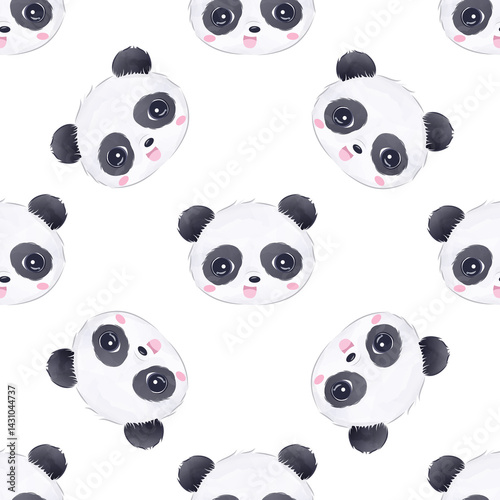 Cute and funny baby animal seamless patterns and wallpaper